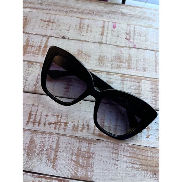 DIFF Eyewear 
Sunglasses Womens Black Cat Eye Polarized - Picture 1 of 4